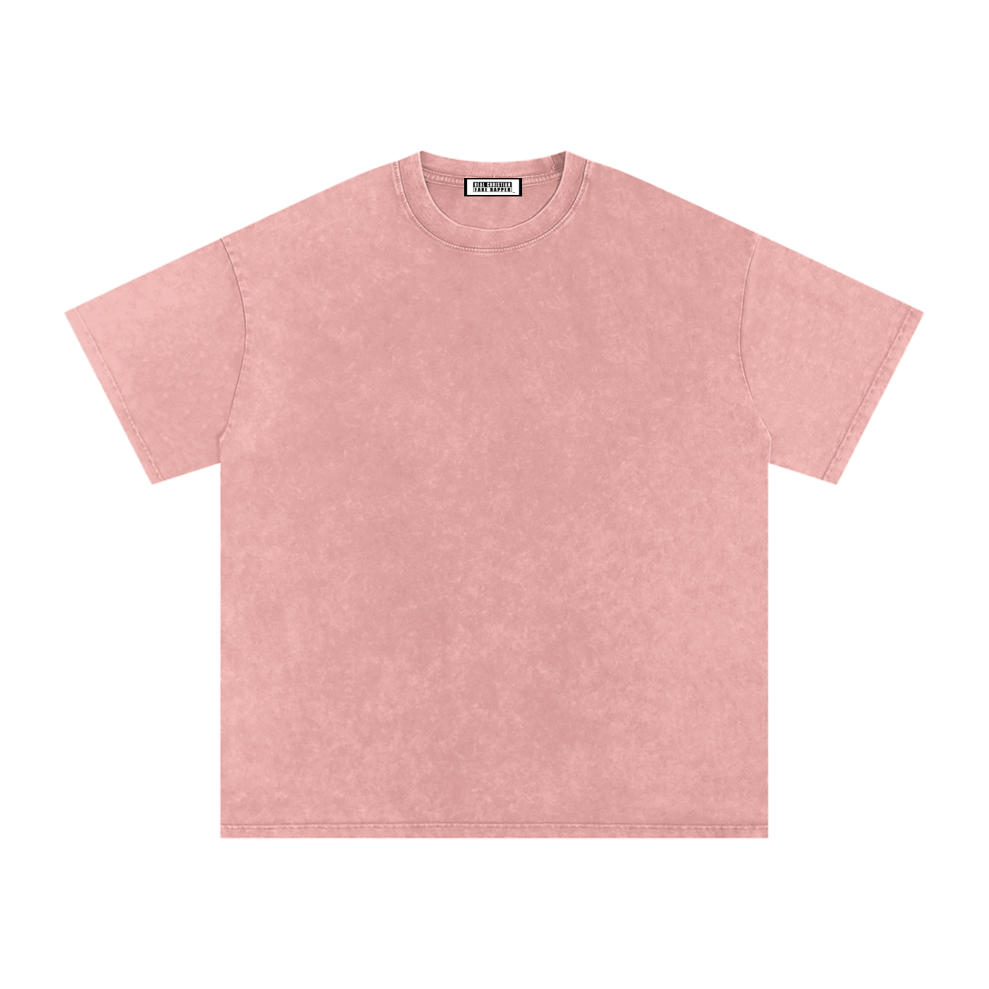 Salmon Snow Washed Oversized Cotton T-Shirt