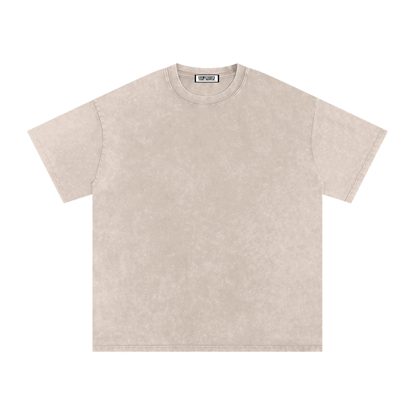 Light Grey/Blue Snow Washed Oversized Cotton T- Shirt
