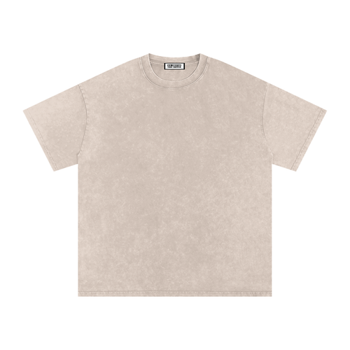 Light Grey/Blue Snow Washed Oversized Cotton T- Shirt